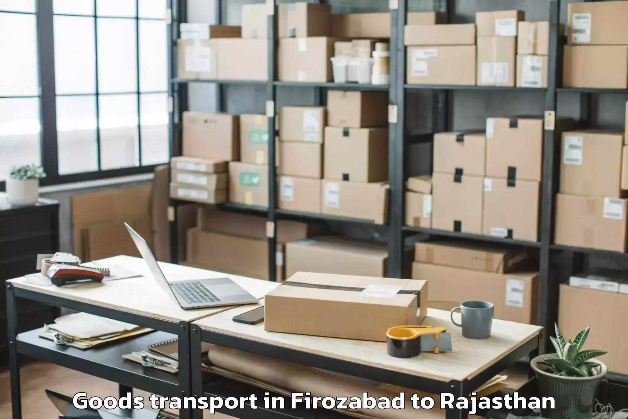 Book Your Firozabad to Vallabhnagar Goods Transport Today